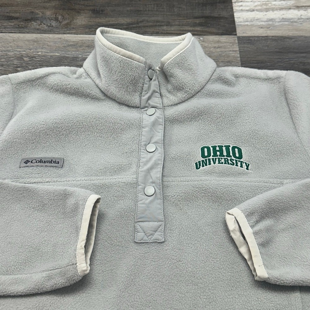 Columbia Sportswear Ohio University Gray Mens M OU College Pullover Sweatshirt